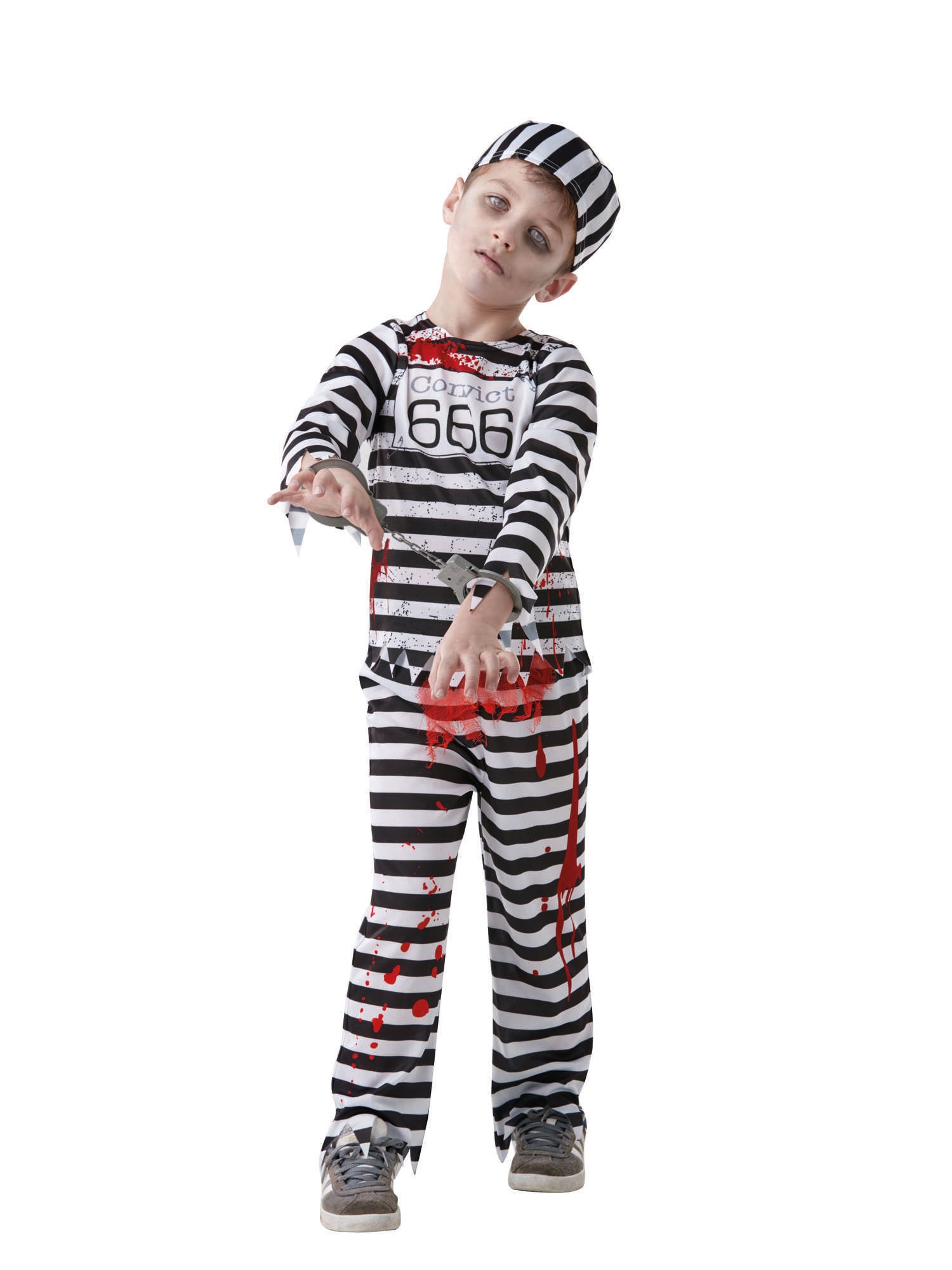 Kinder Zombie Sträfling Kostüm