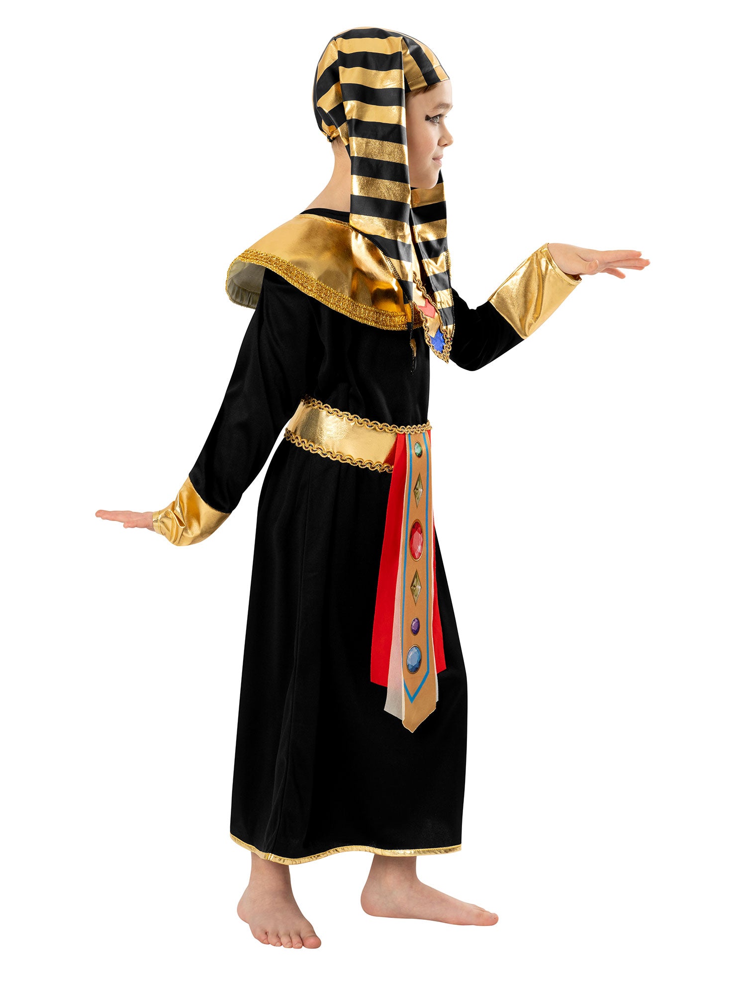 Kinder Schwarzes Pharao-Jungen-Kostüm