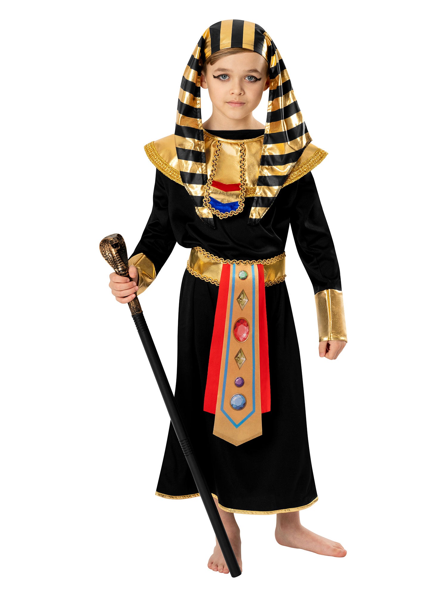 Kinder Schwarzes Pharao-Jungen-Kostüm