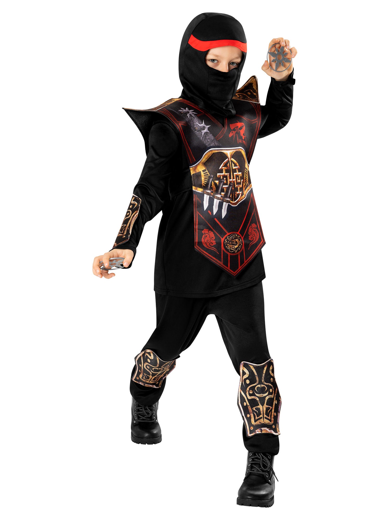 Kinder Rot Ninja Kostüm