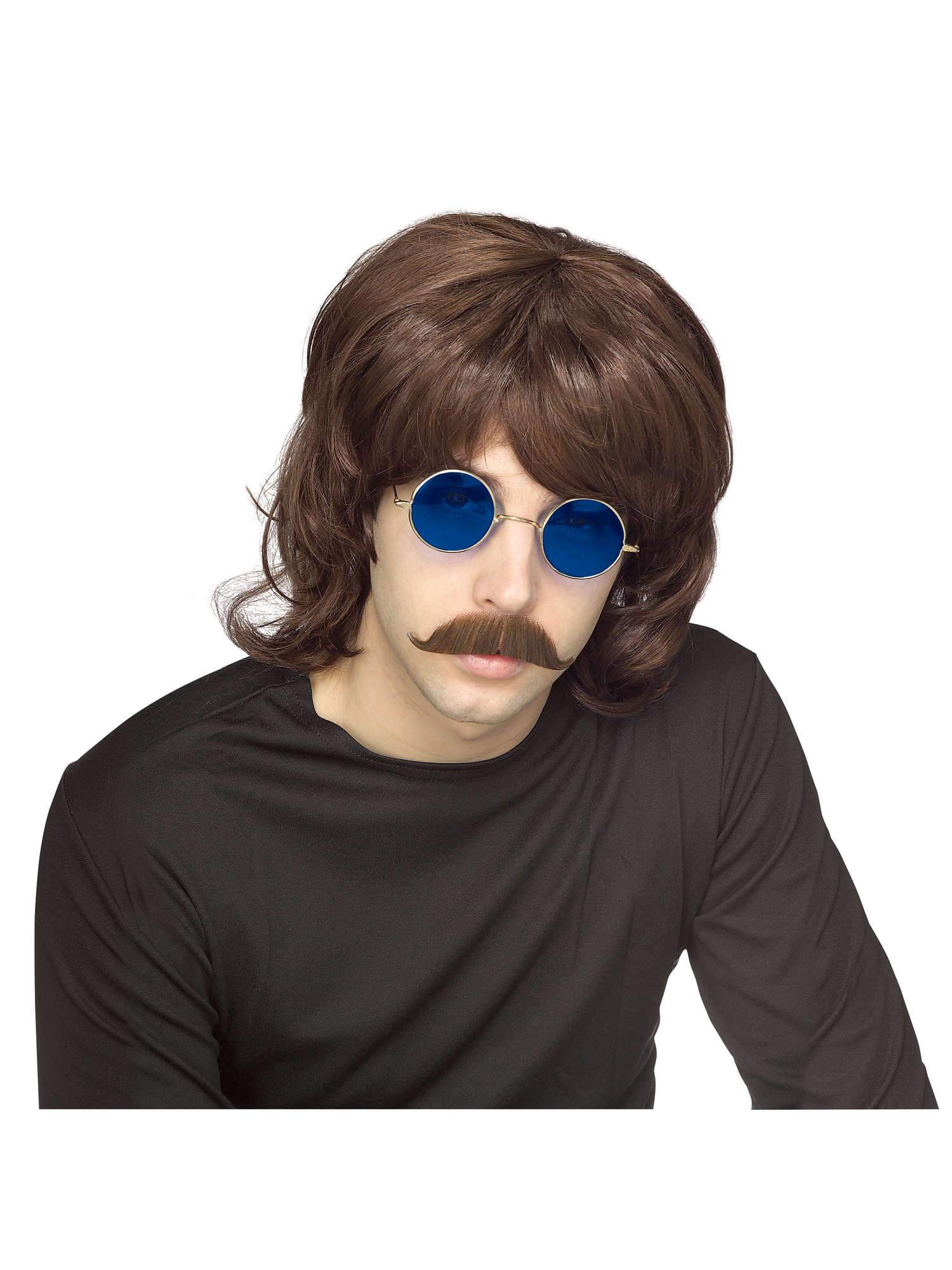 Braune 70er-Jahre Perücke