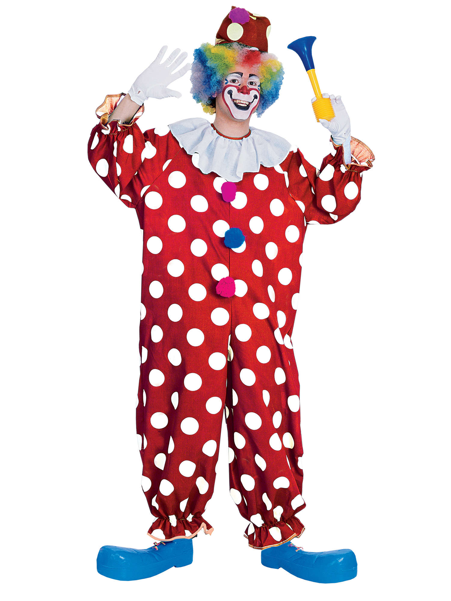 Clown mit Punkten Erwachsene kostüm