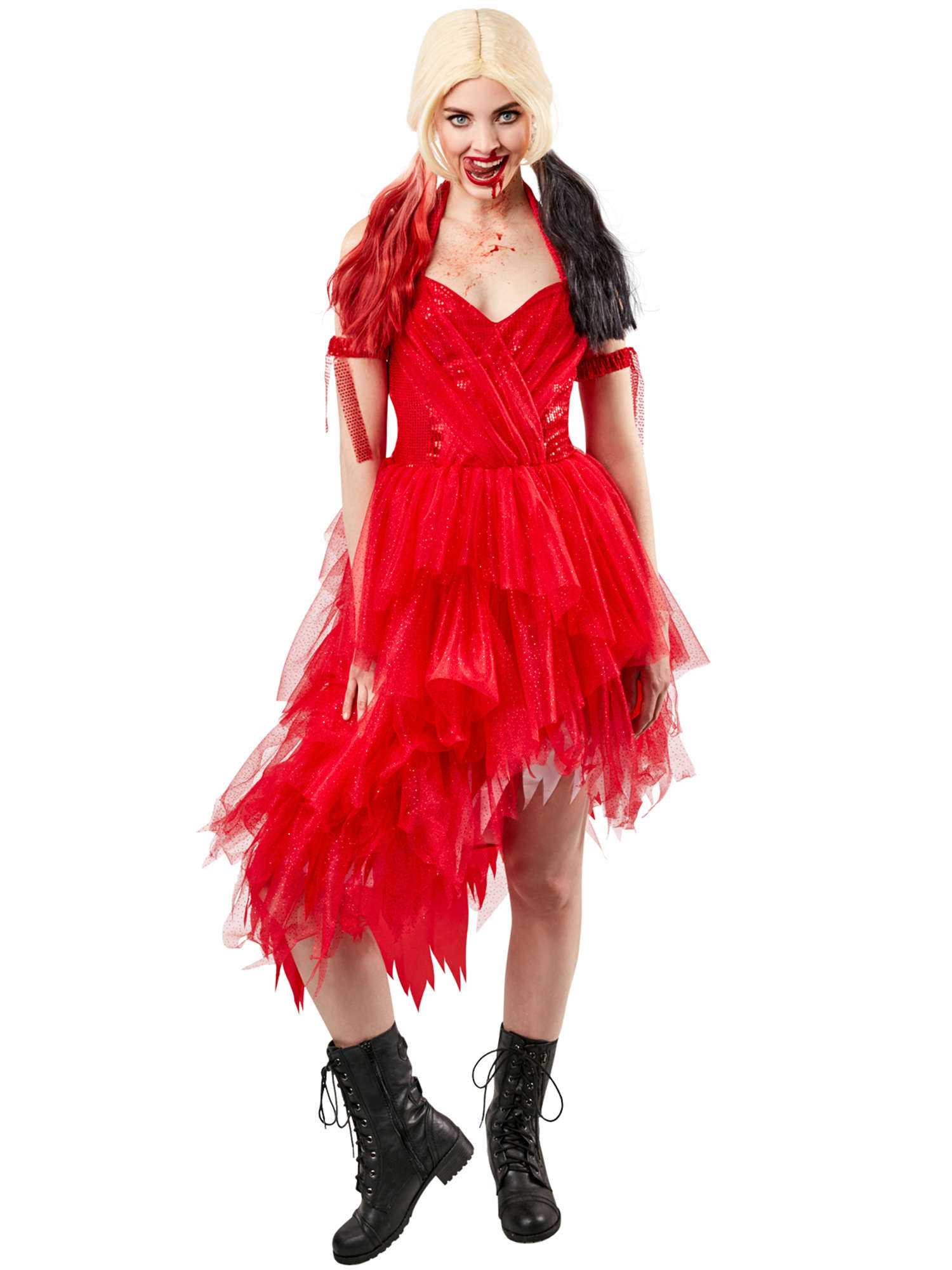 Suicide Squad 2 Harley Quinn rotes Kleid fur Erwachsene