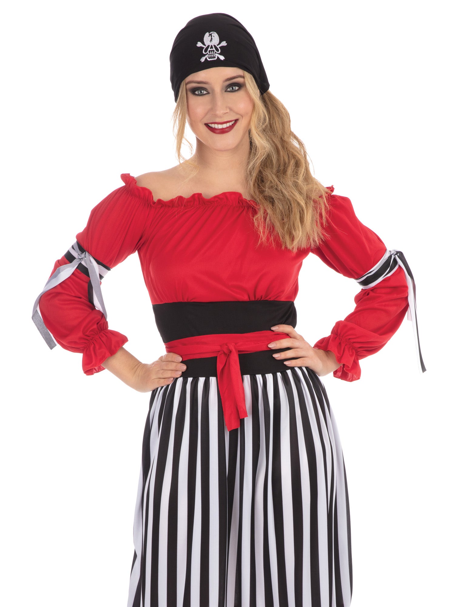 Erwachsenen-Karminrotes Piratenkostüm