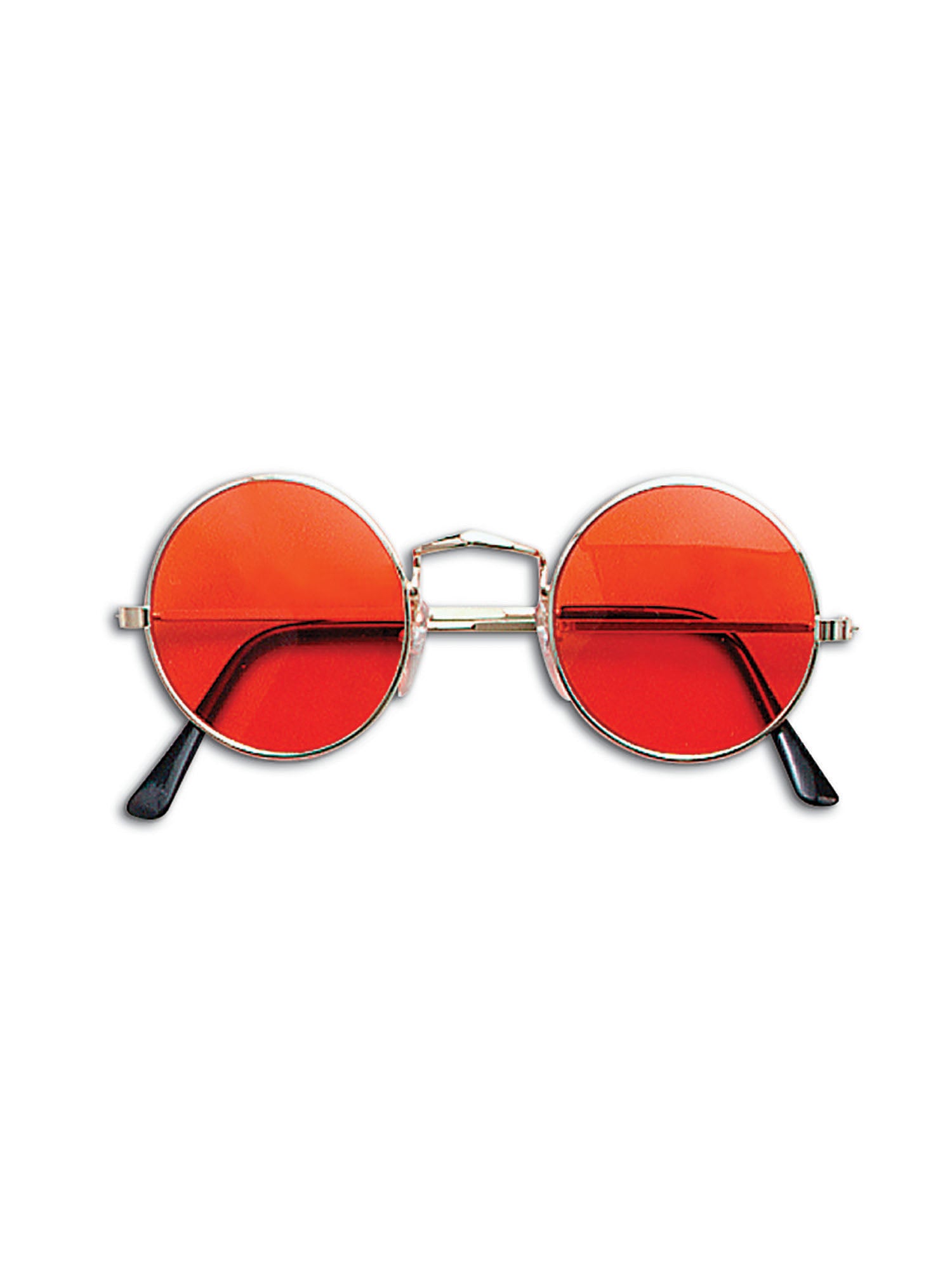 Orangefarbene Brille im 60er Jahre Stil als Kostümzubehör