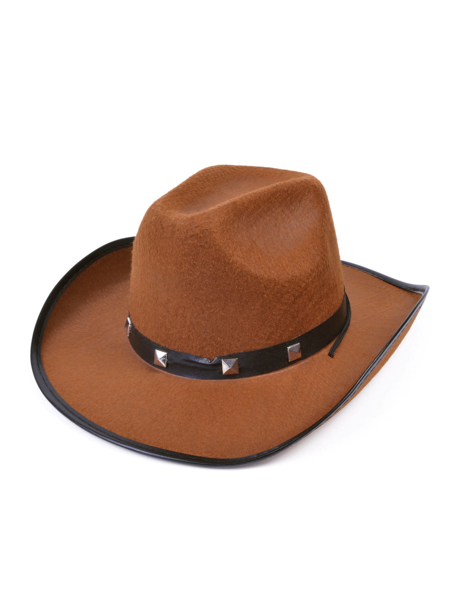 Brauner Cowboyhut mit Nieten