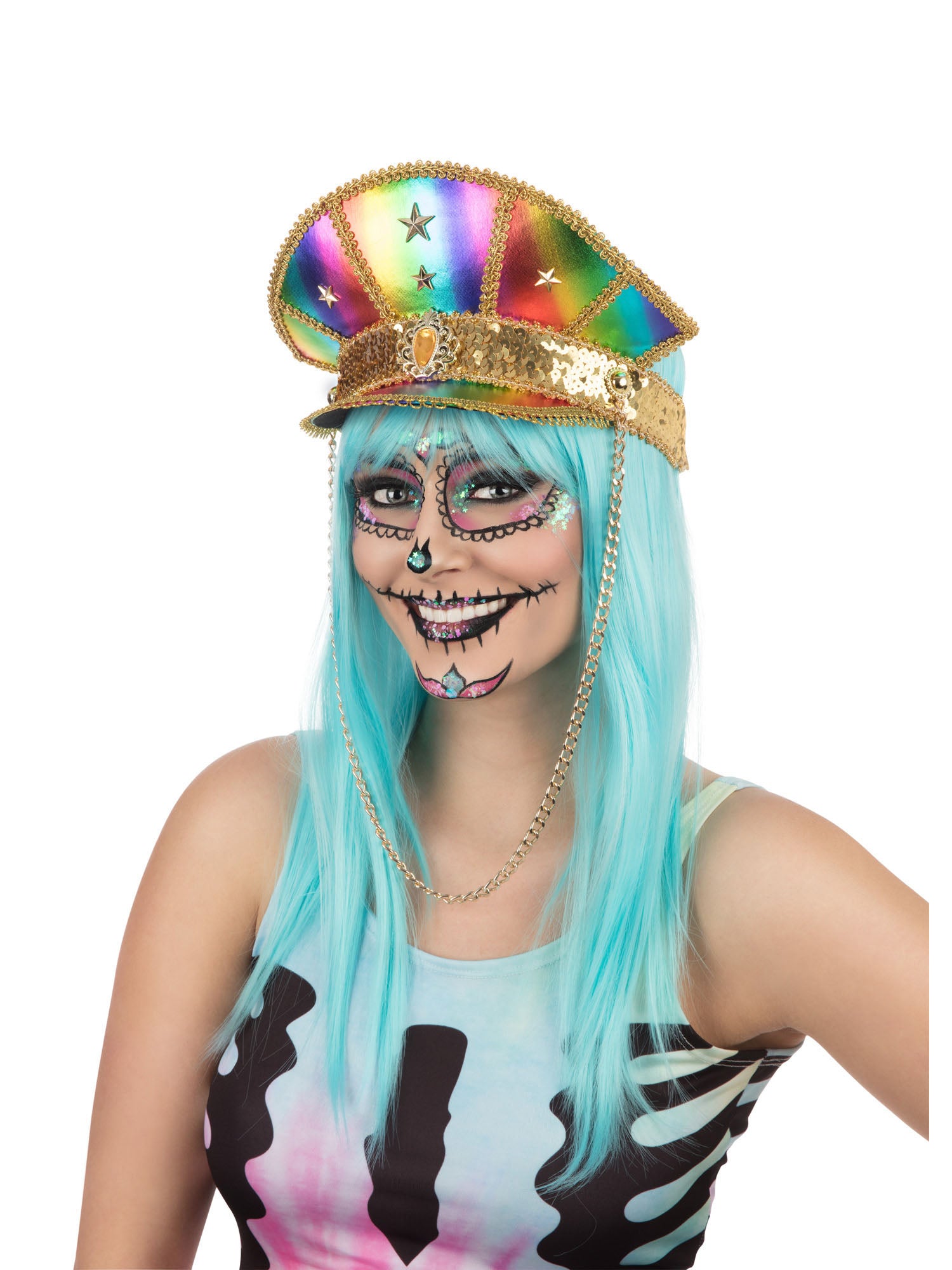 Regenbogen-Rave-Festival-Militärhut