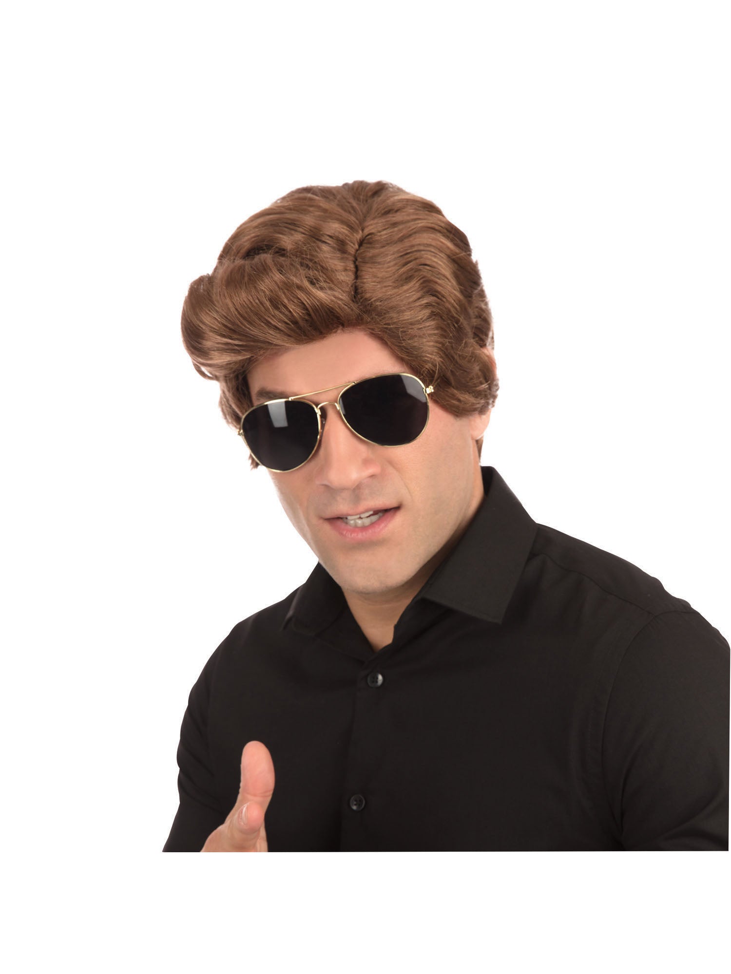 Braune Miami-Perücke