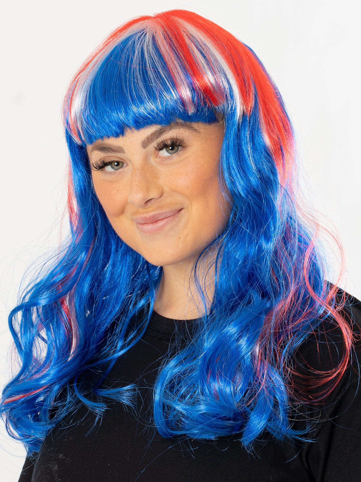 Union Jack Langhaarperücke