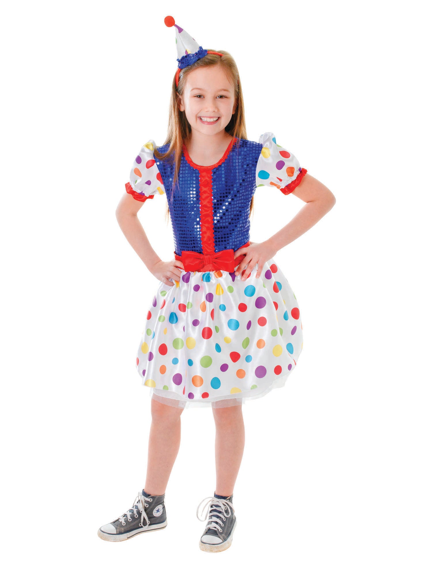 CLOWNKLEID UND HAARBAND KINDER-KOSTÜM