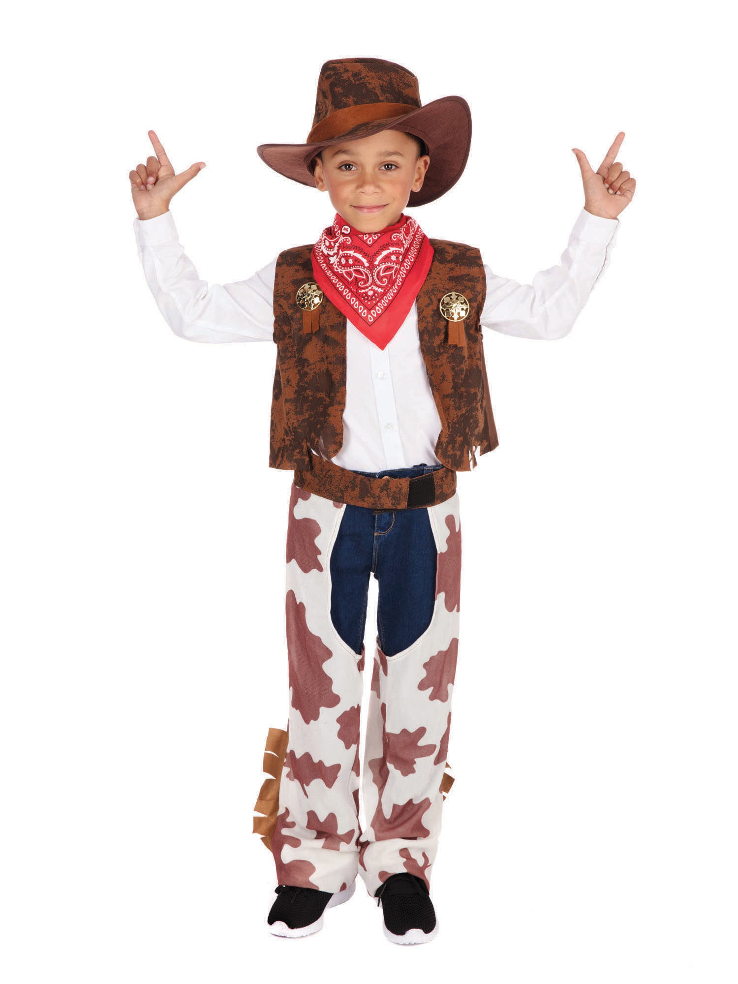 Kinder Kuhfell Cowboy-Kostüm