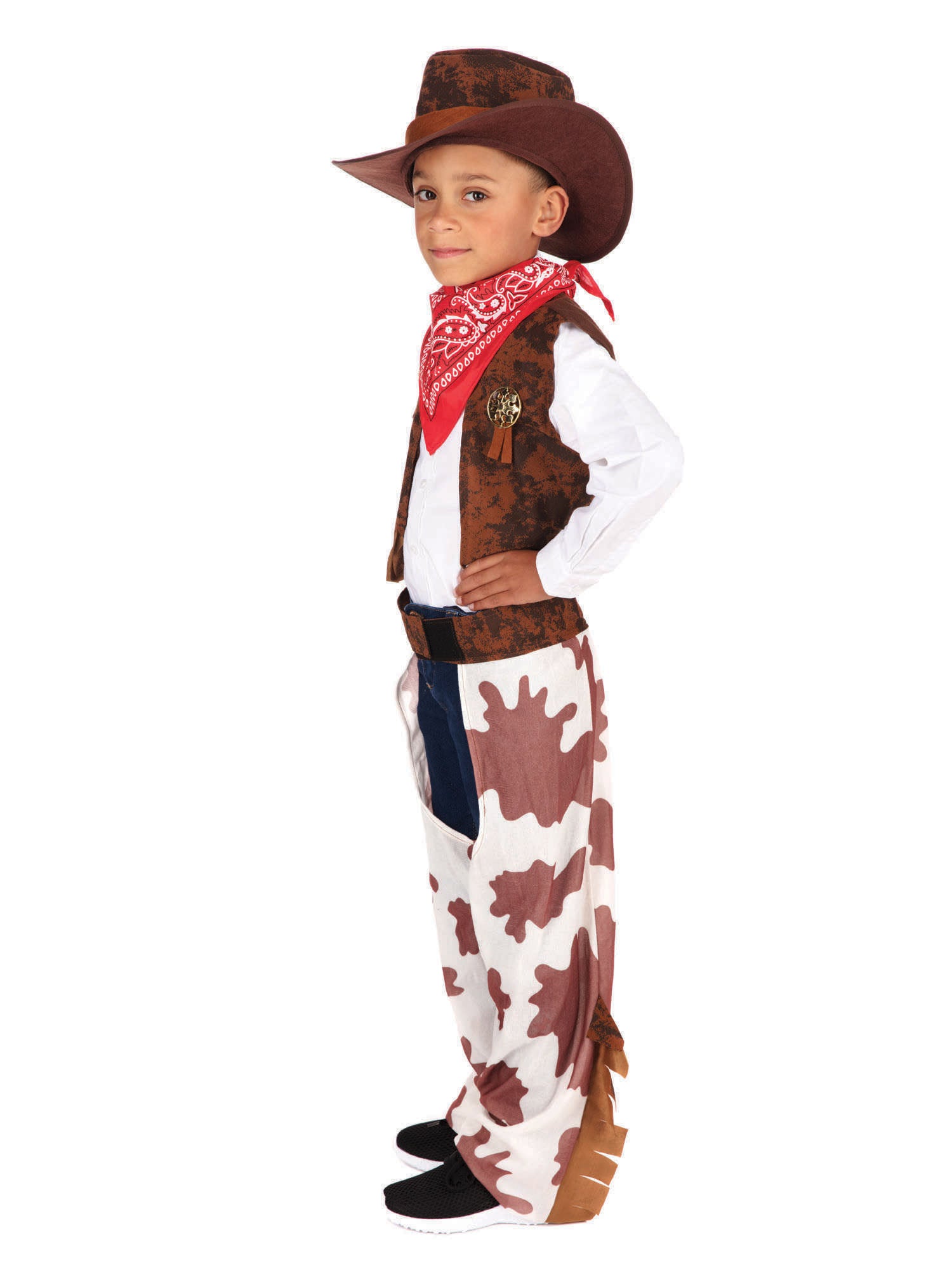 Kinder Kuhfell Cowboy-Kostüm
