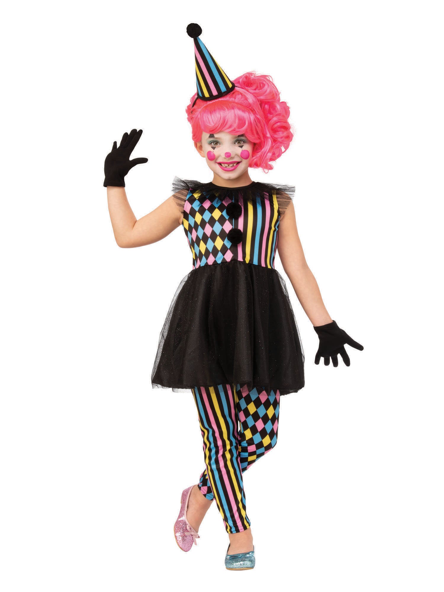 Kinder Viertelsägen Clown Mädchen Kostüm