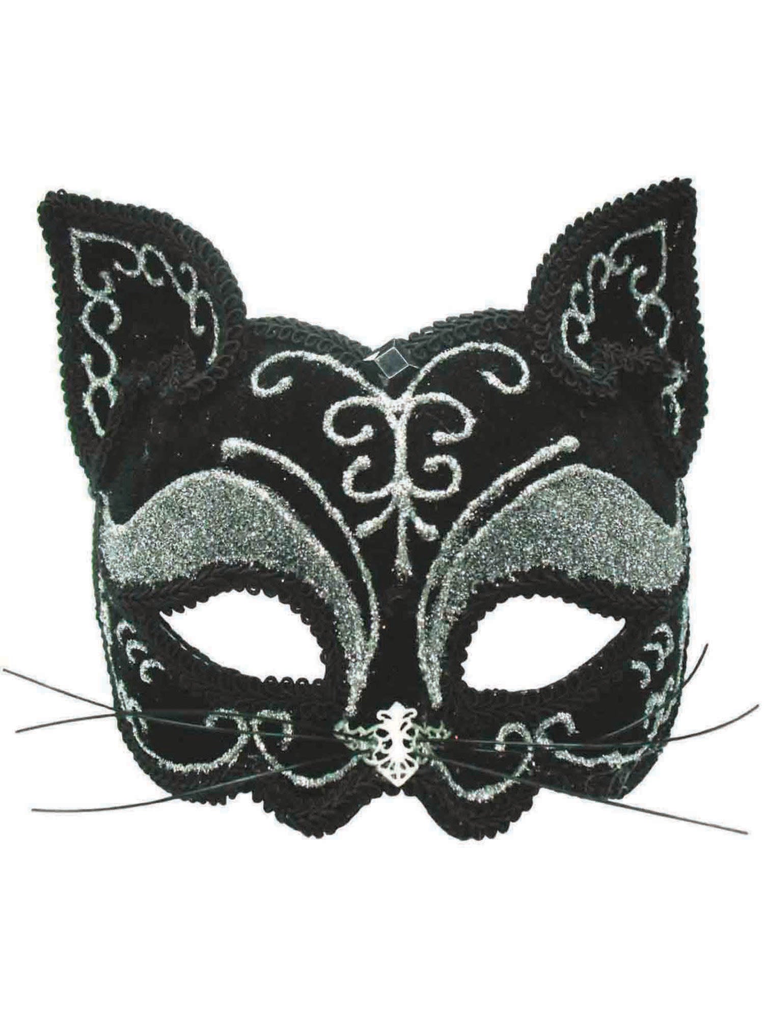 Schwarze Katze Dekorative Maske