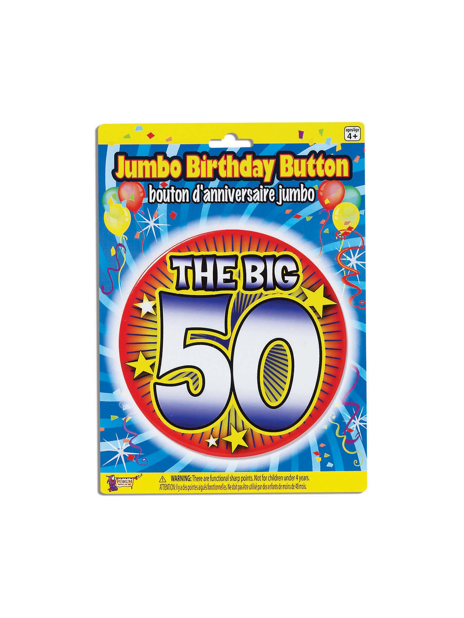 50. Geburtstag Jumbo Button Pin