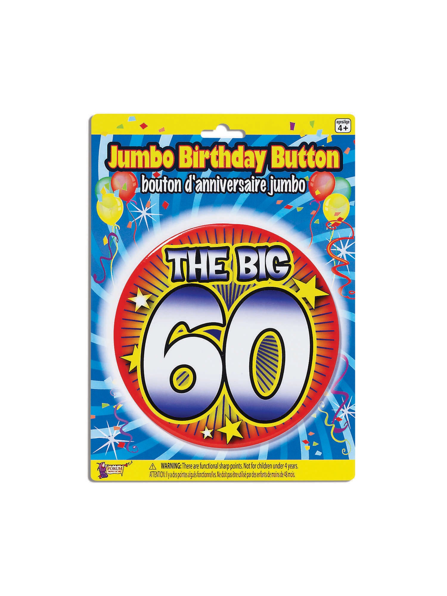 60. Geburtstag Jumbo Button Pin