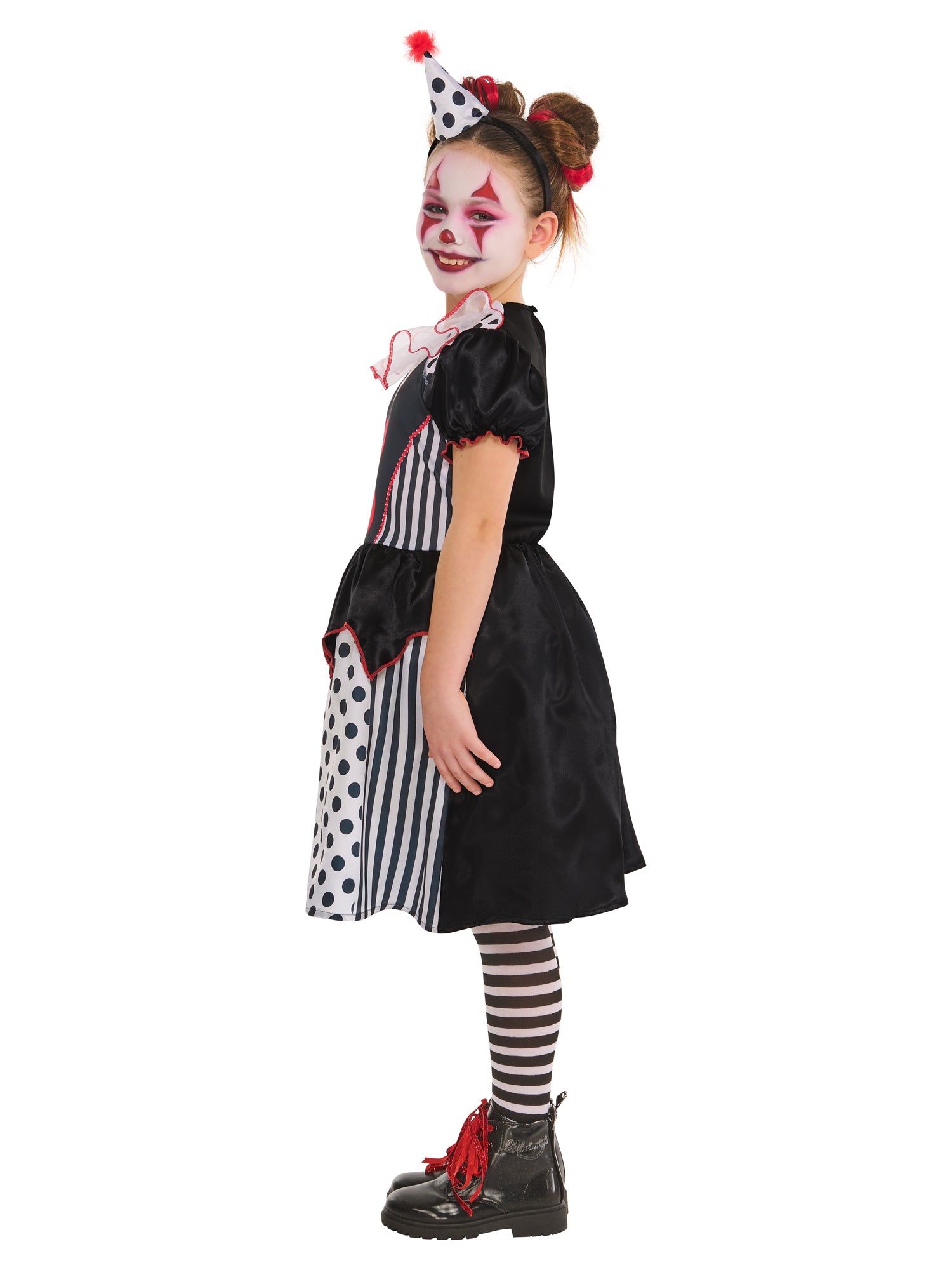 Monochrom Clown Kleid Kinderkostüm