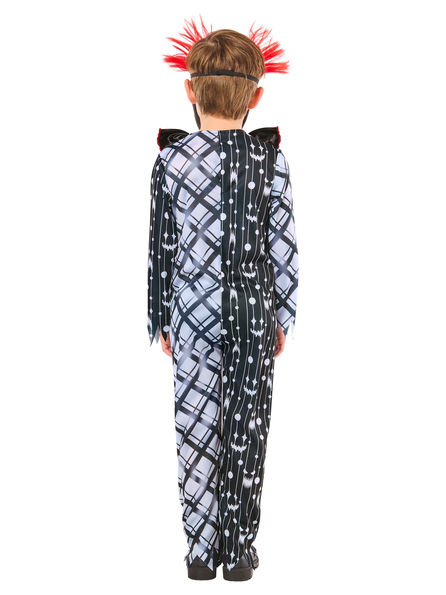 Monochrom Böse Clown Anzug Kinderkostüm