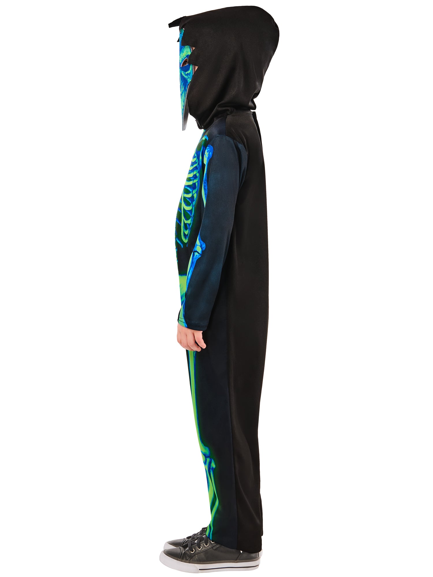 Neon-Grün Skelett Kinderkostüm