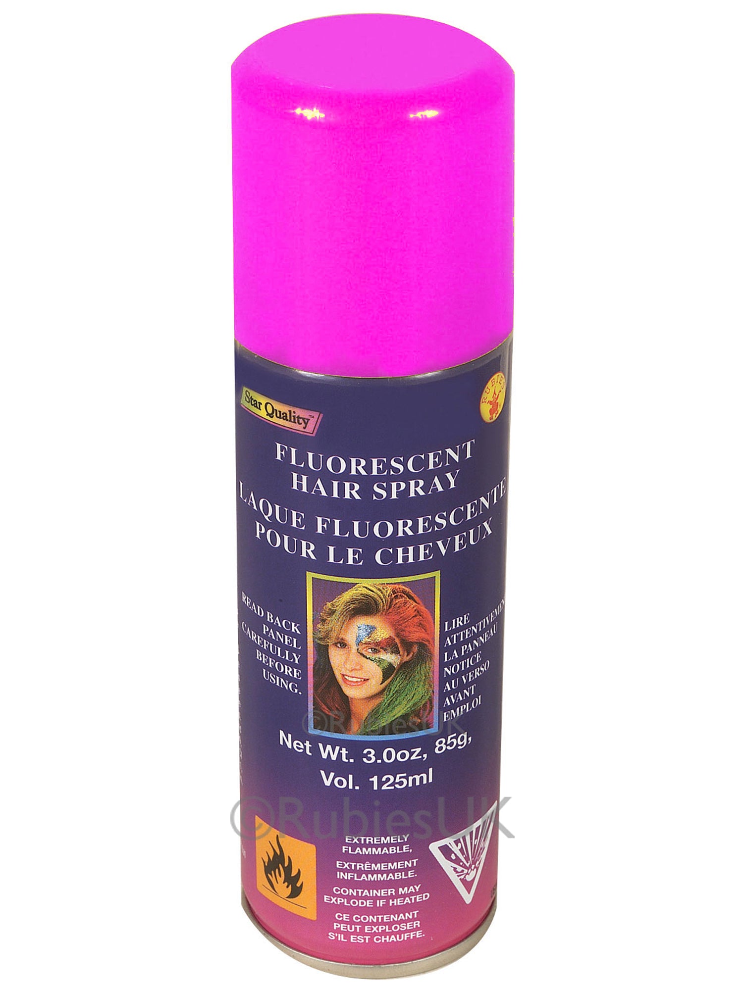 Pink Fluoreszierendes Haarspray (Kostümzubehör)