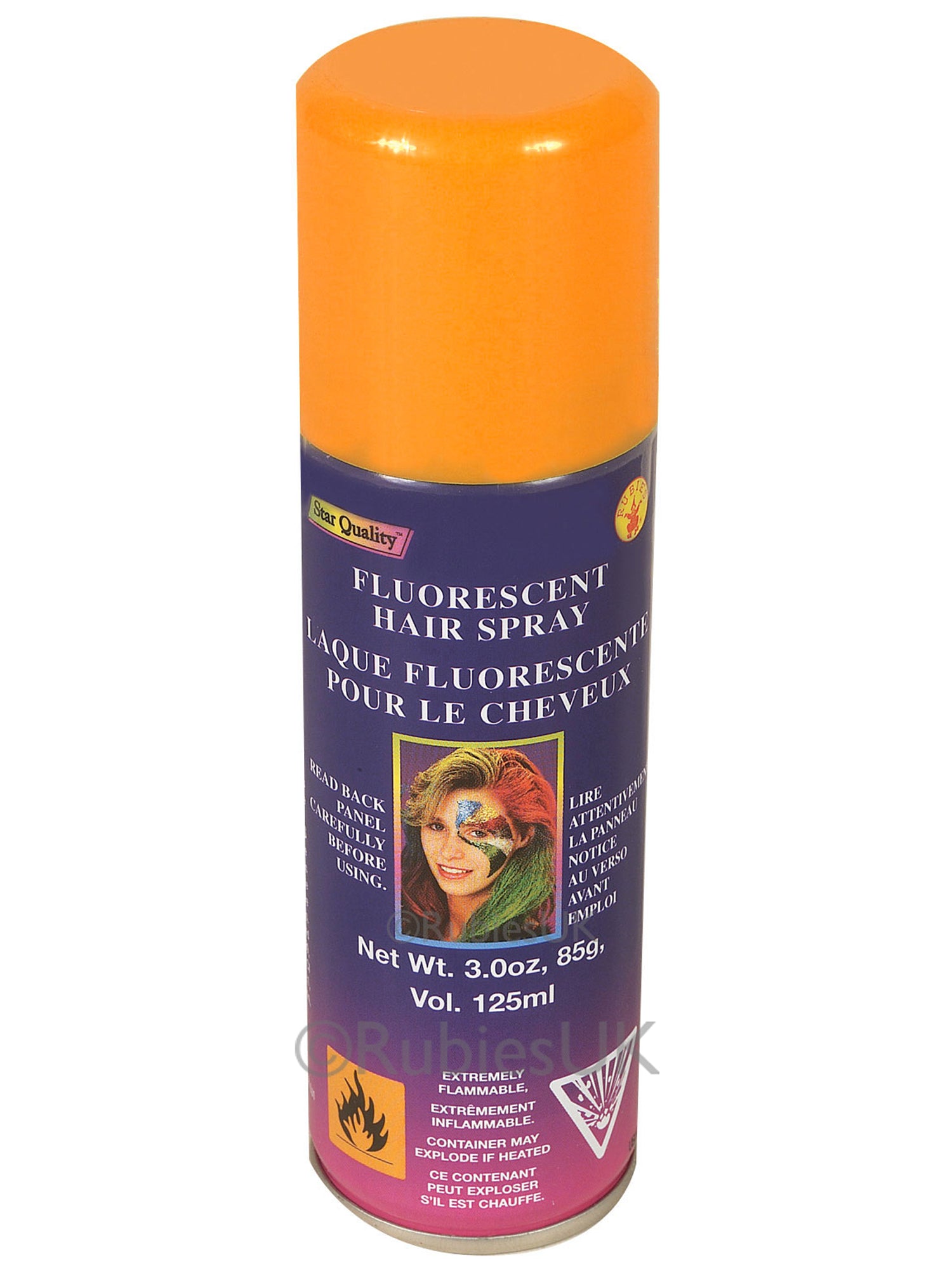 Orange Fluoreszierendes Haarspray (Kostümzubehör)