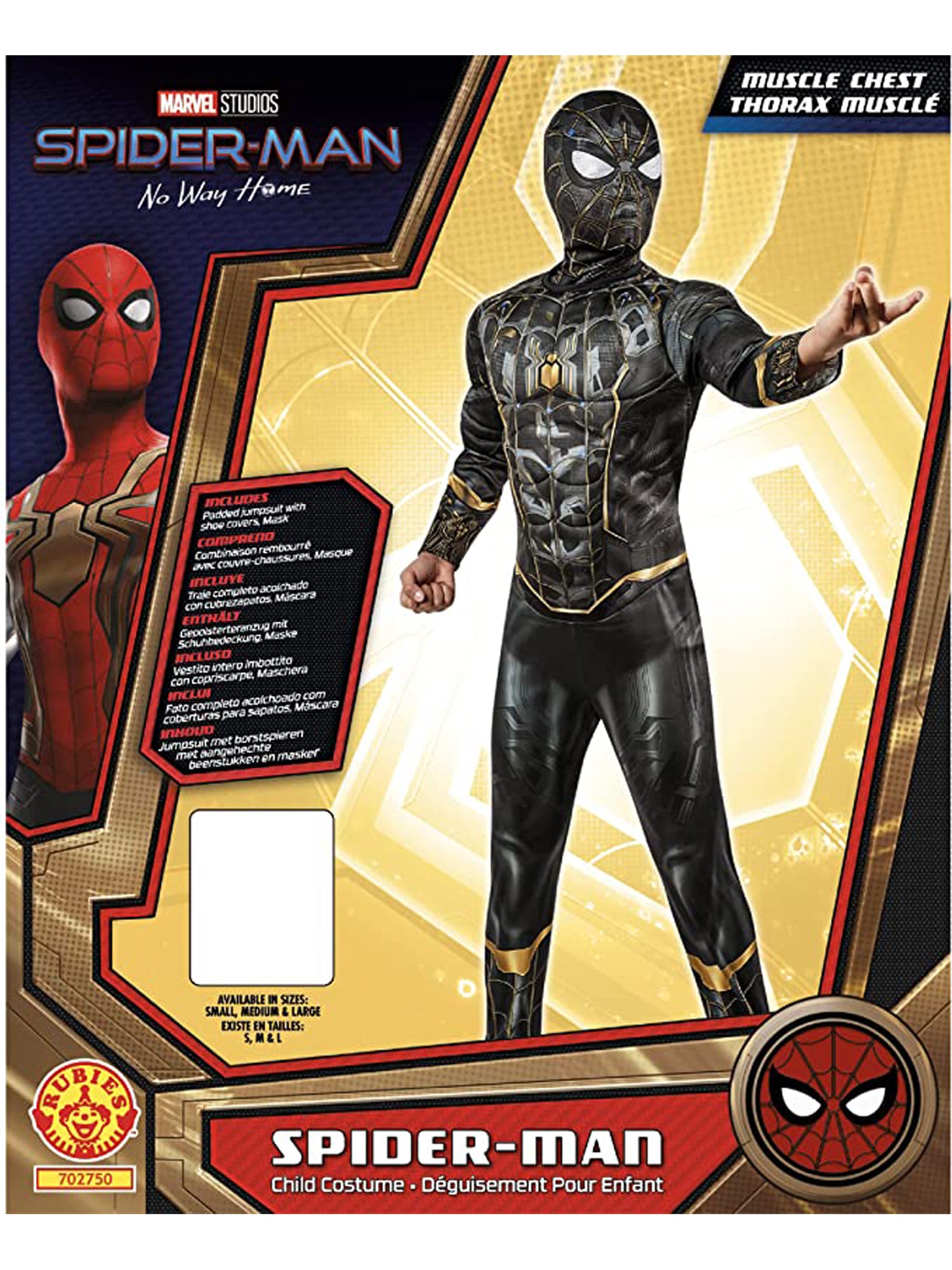 Deluxe Spider-Man Schwarz und Gold Kostüm