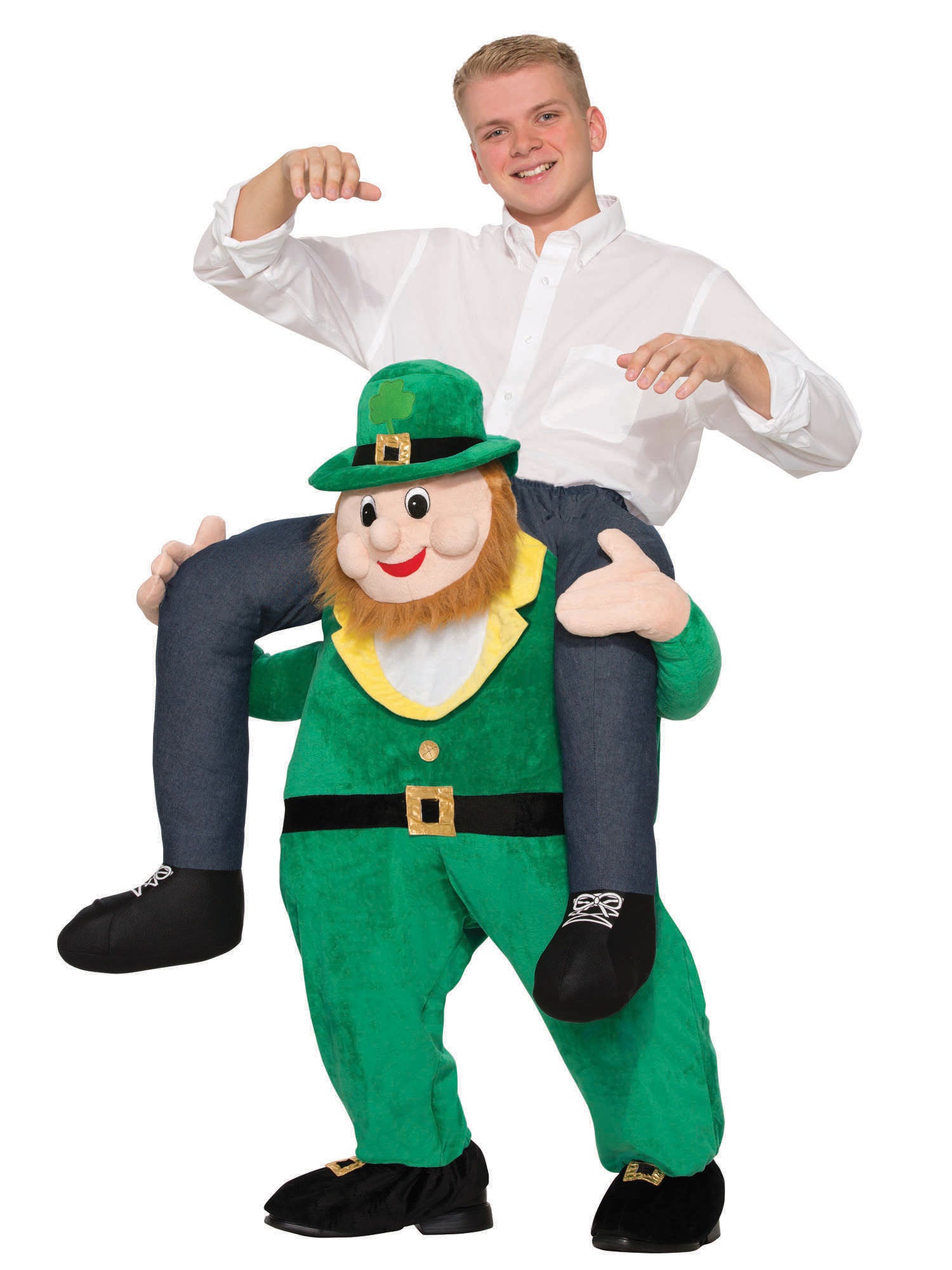 Erwachsenenkostüm "Leprechaun Huckepack"