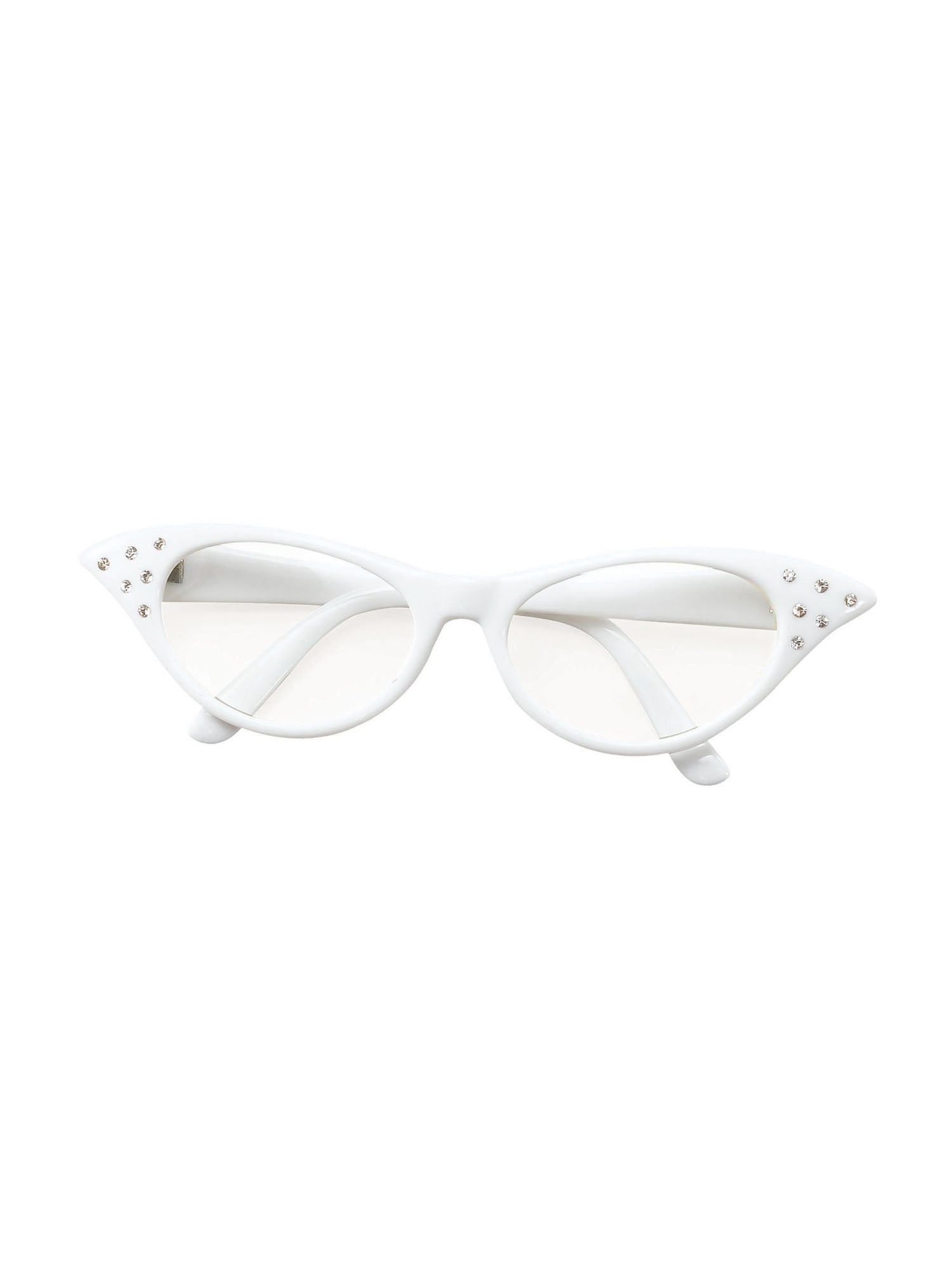 Weiße 50er  Jahre Damen  Sonnenbrille als Kostümzubehör