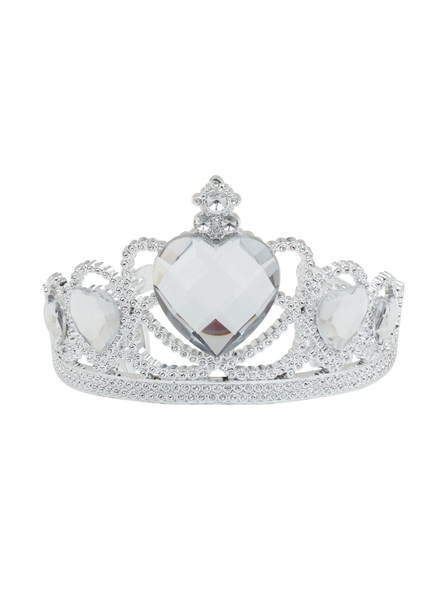 Tiara Silber Mit Klare Stein Kostümzubehör