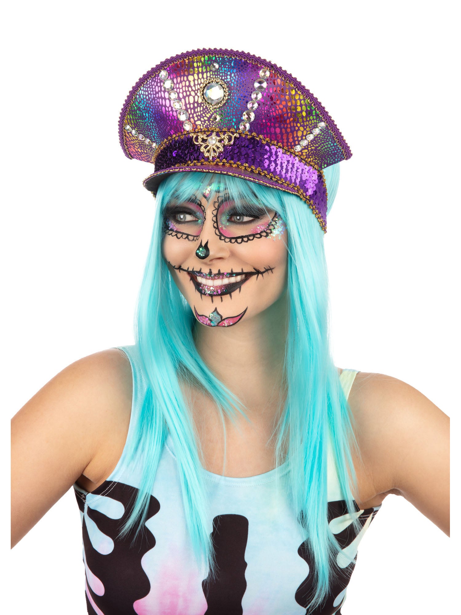 Lila Power Festival Militärhut