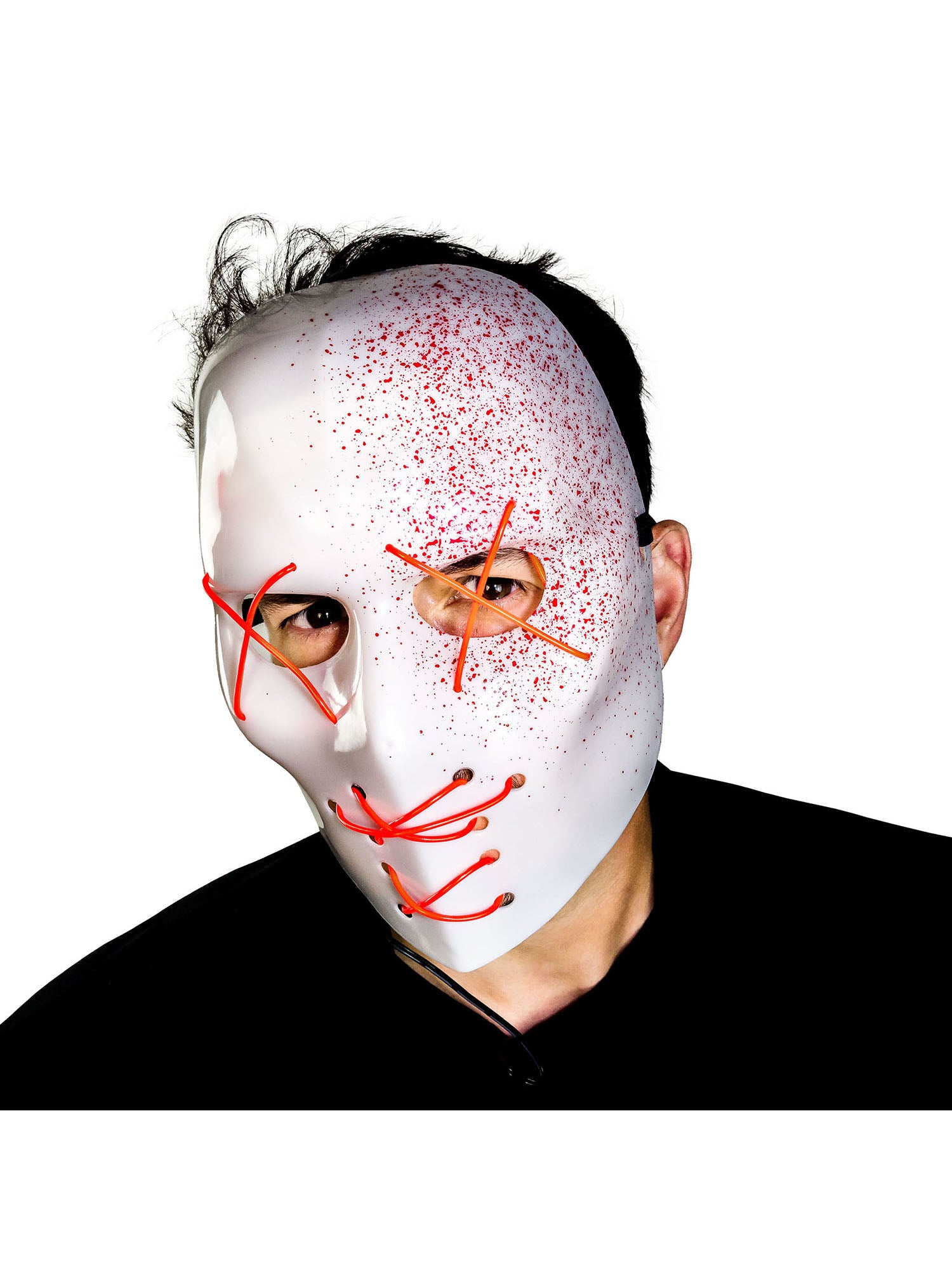 Slasher-Blutspritzer-Maske mit Beleuchtung