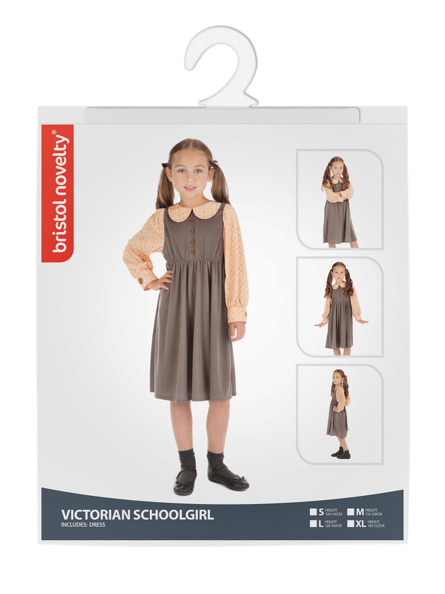 Kinder viktorianisches Schulmädchen-Kostüm