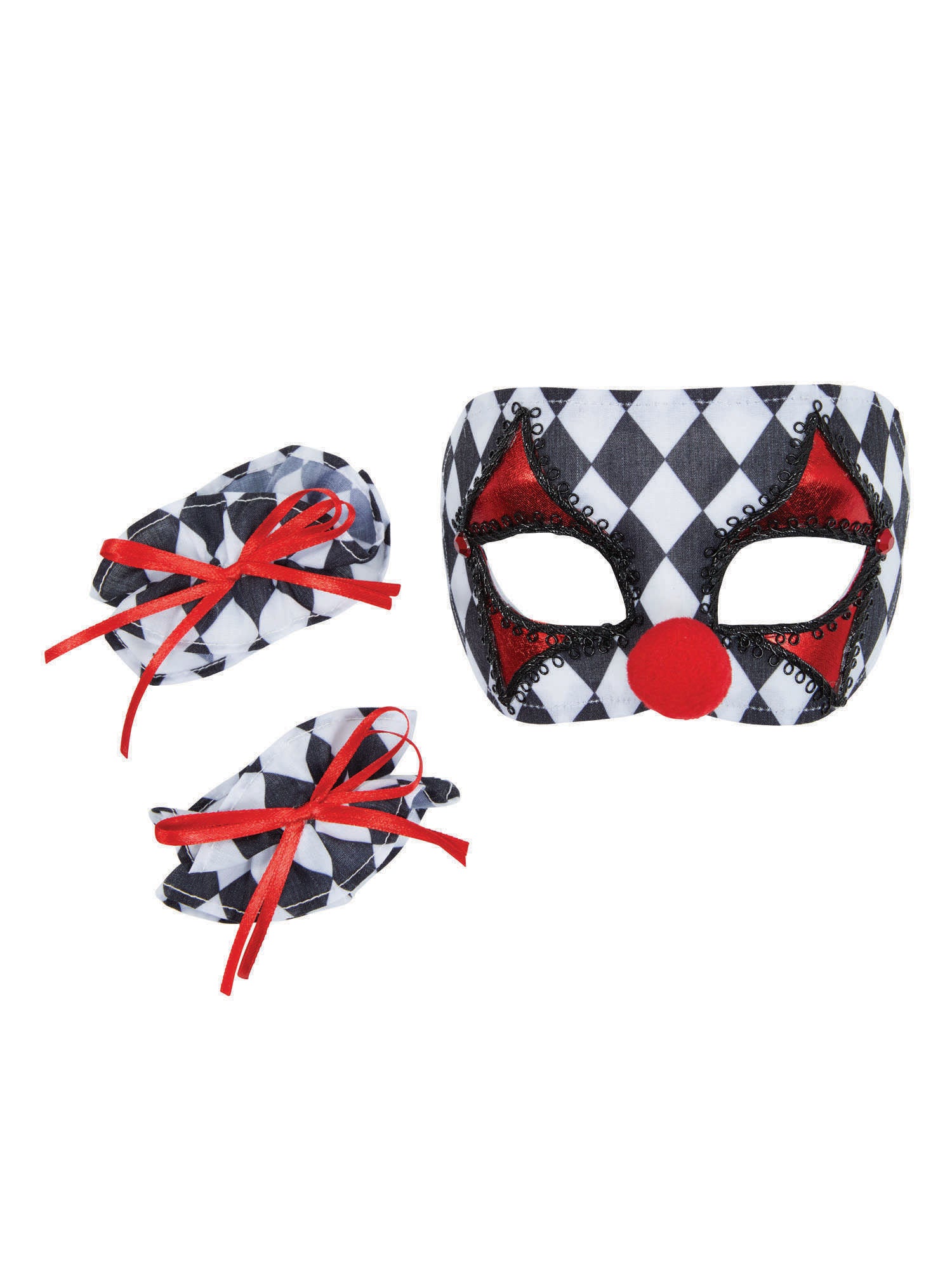 Clown-Maske & Handschellen-Set