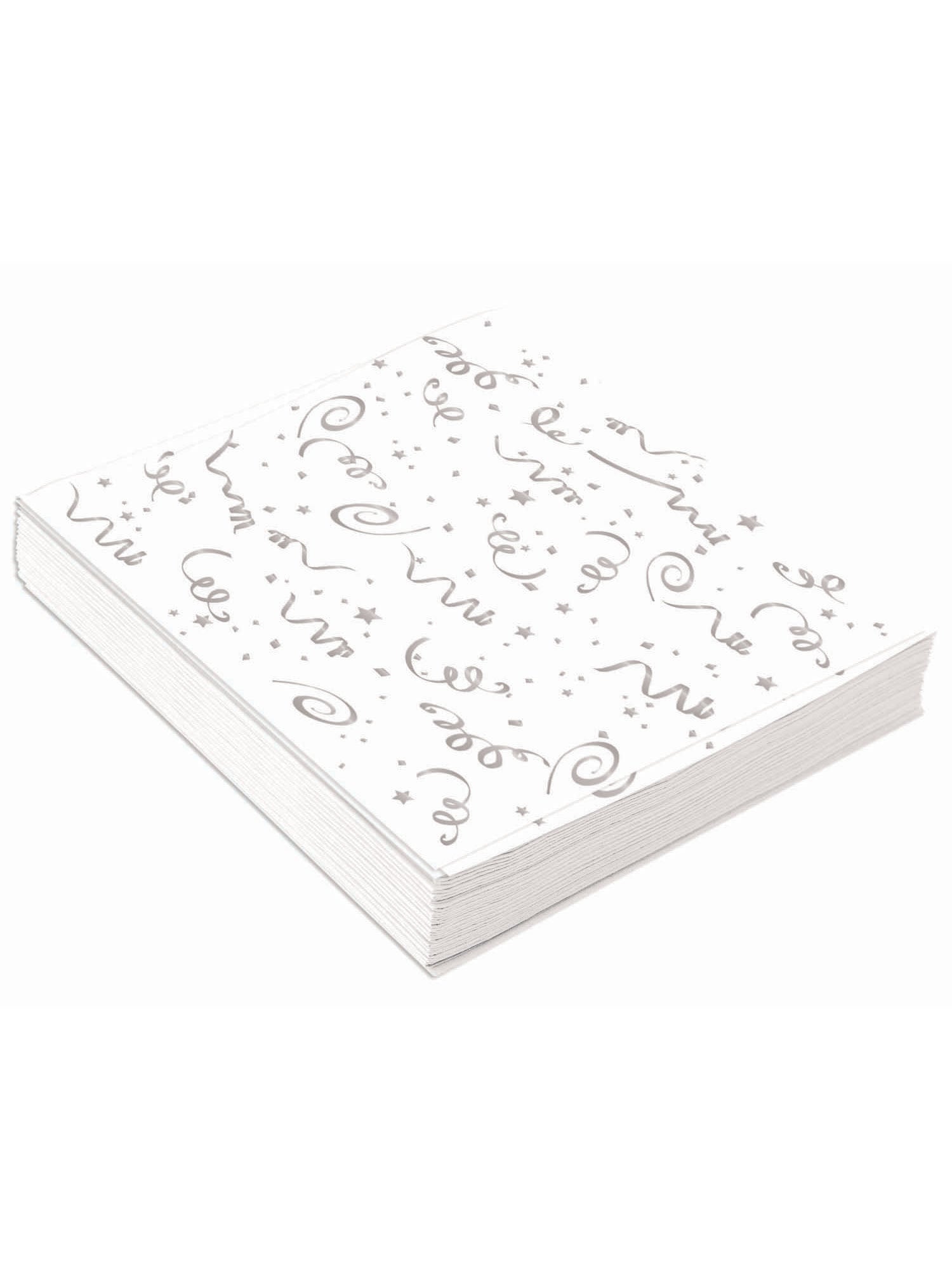 16er Pack Silber Konfetti-Servietten